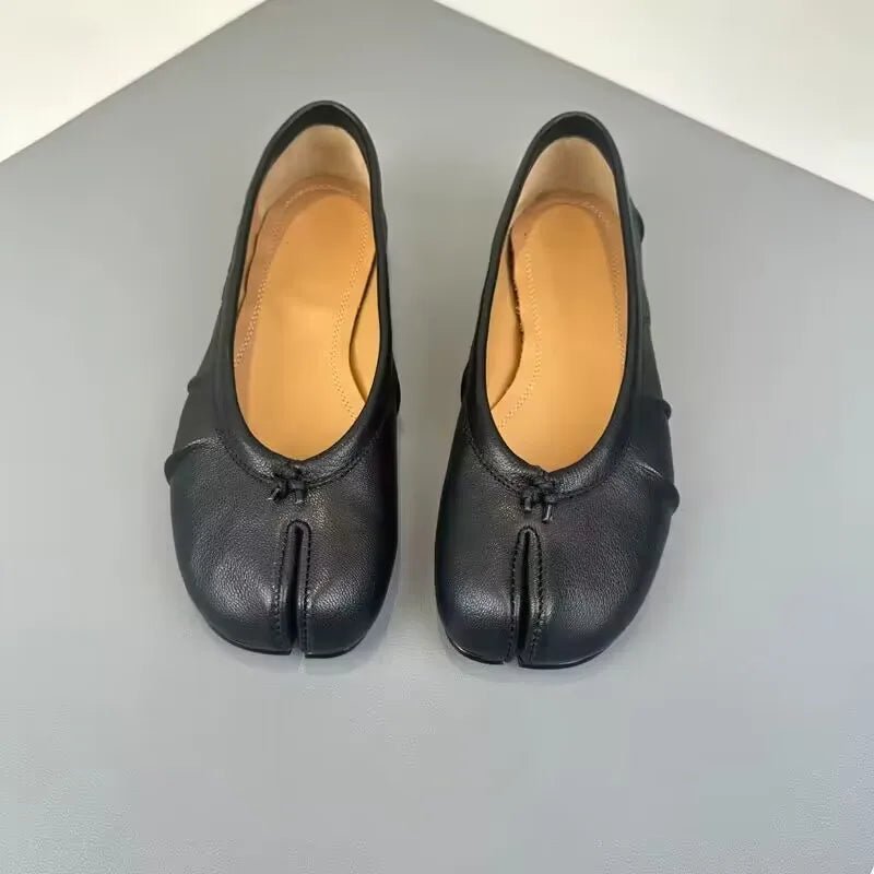 Split Toe Leather Mules – Tabi Style Heeled Mules