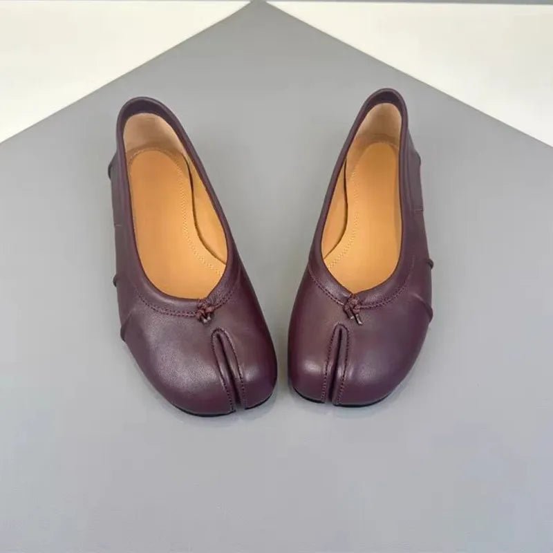 Split Toe Leather Mules – Tabi Style Heeled Mules