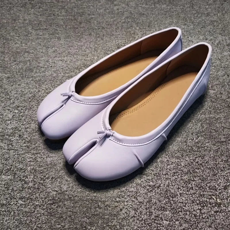 Split Toe Leather Mules – Tabi Style Heeled Mules