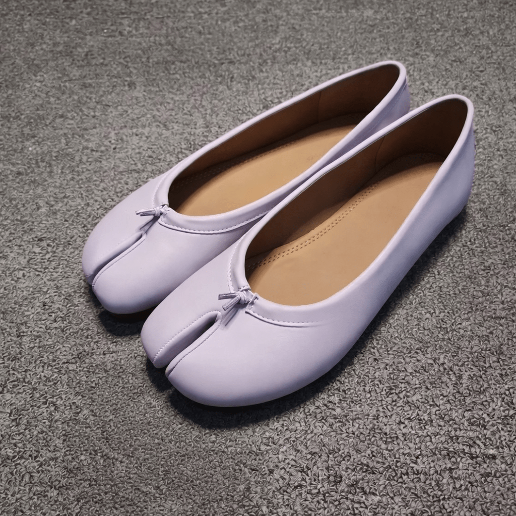 Black Split-Toe Leather Mules – Women's Comfortable Everyday Mules