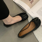 Tabi Split Toe Slip-On Flats with Bow – Avant-Garde Ballet Flats