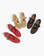 Breathable Mesh Ballet Flats with Leather Insole – Round Toe Flats