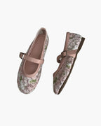 Beige Mesh Mary Jane Ballet Flats – Women's Comfortable Everyday Ballet Flats