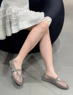 Black Rhinestone Mesh Ballet Flats – Women's Comfortable Everyday Ballet Flats