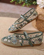 Apricot Embroidered Ballet Flats – Women's Comfortable Everyday Ballet Flats