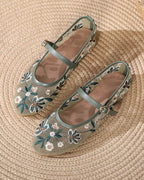 Apricot Embroidered Ballet Flats – Women's Comfortable Everyday Ballet Flats