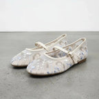 Embroidered Ballet Flats – Women's Comfortable Everyday Ballet Flats