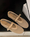 Black Mesh Ballet Flats – Women's Comfortable Everyday Ballet Flats