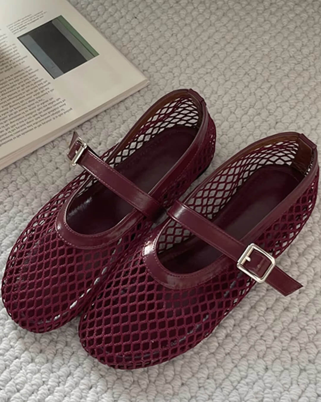 Black Mesh Ballet Flats – Women's Comfortable Everyday Ballet Flats