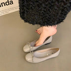 Black Bowtie Ballet Flats – Women's Comfortable Everyday Ballet Flats