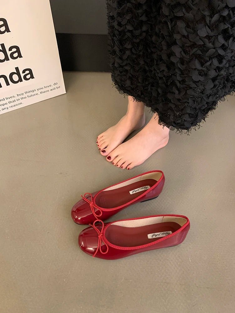 Black Bowtie Ballet Flats – Women's Comfortable Everyday Ballet Flats