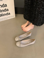 Black Bowtie Ballet Flats – Women's Comfortable Everyday Ballet Flats