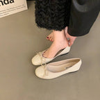 Black Bowtie Ballet Flats – Women's Comfortable Everyday Ballet Flats
