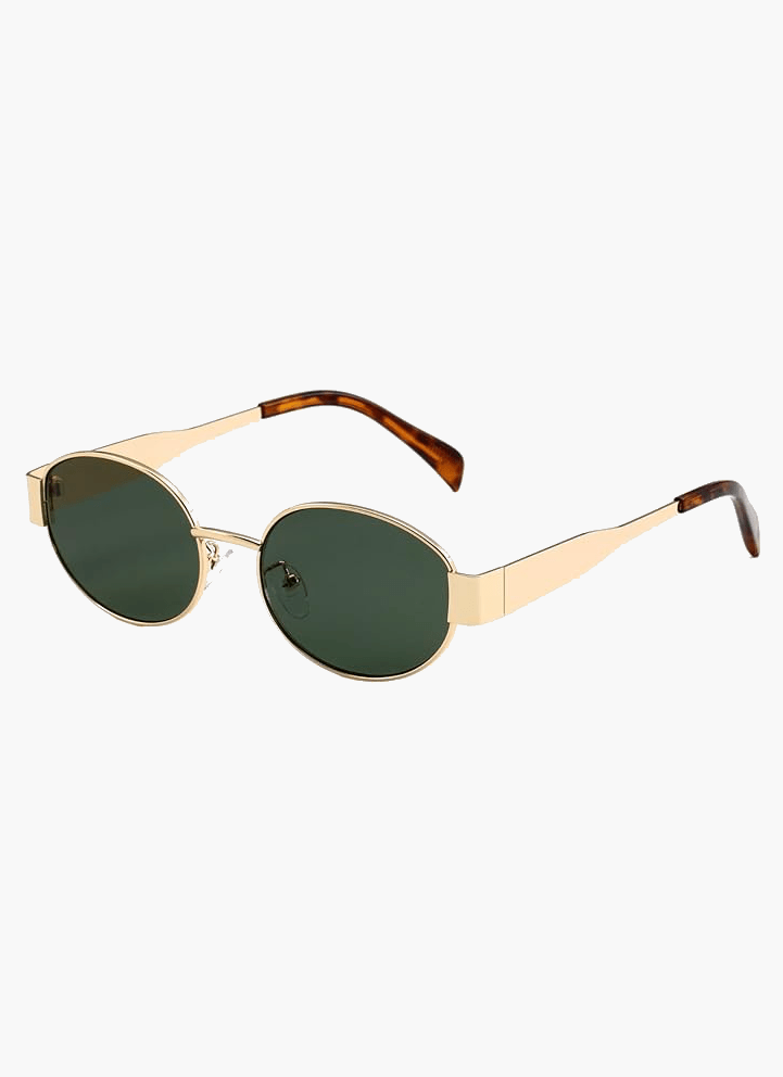 Vintage Metal Frame Sunglasses – Sculptural UV400 Sunglasses