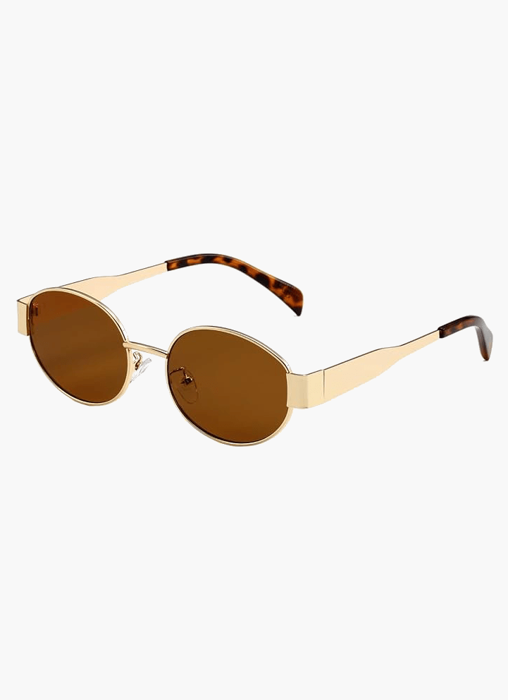 Vintage Metal Frame Sunglasses – Sculptural UV400 Sunglasses