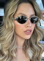 Vintage Metal Frame Sunglasses – Sculptural UV400 Sunglasses