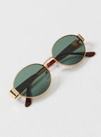 Vintage Metal Frame Sunglasses – Sculptural UV400 Sunglasses