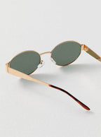 Vintage Metal Frame Sunglasses – Sculptural UV400 Sunglasses