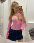 V-Neck Lace Top – Women's Summer Top