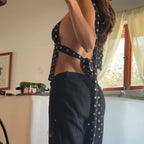 Brown Polka Dot Backless Cami Top – Women's Summer Cami Top