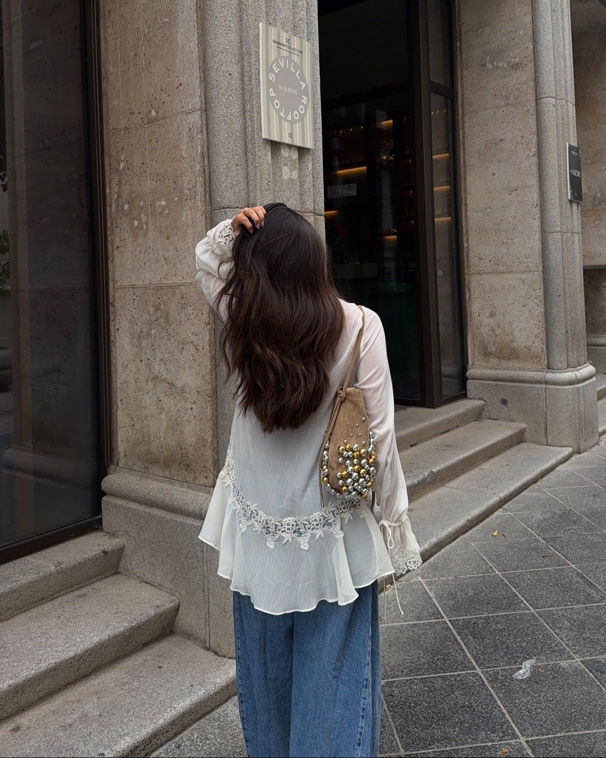 Front-Tie Lace Appliqué Top – Women's Summer Top
