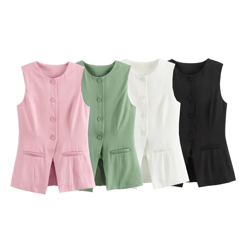 Button-Up Vest Top – Women's Summer Vest Top
