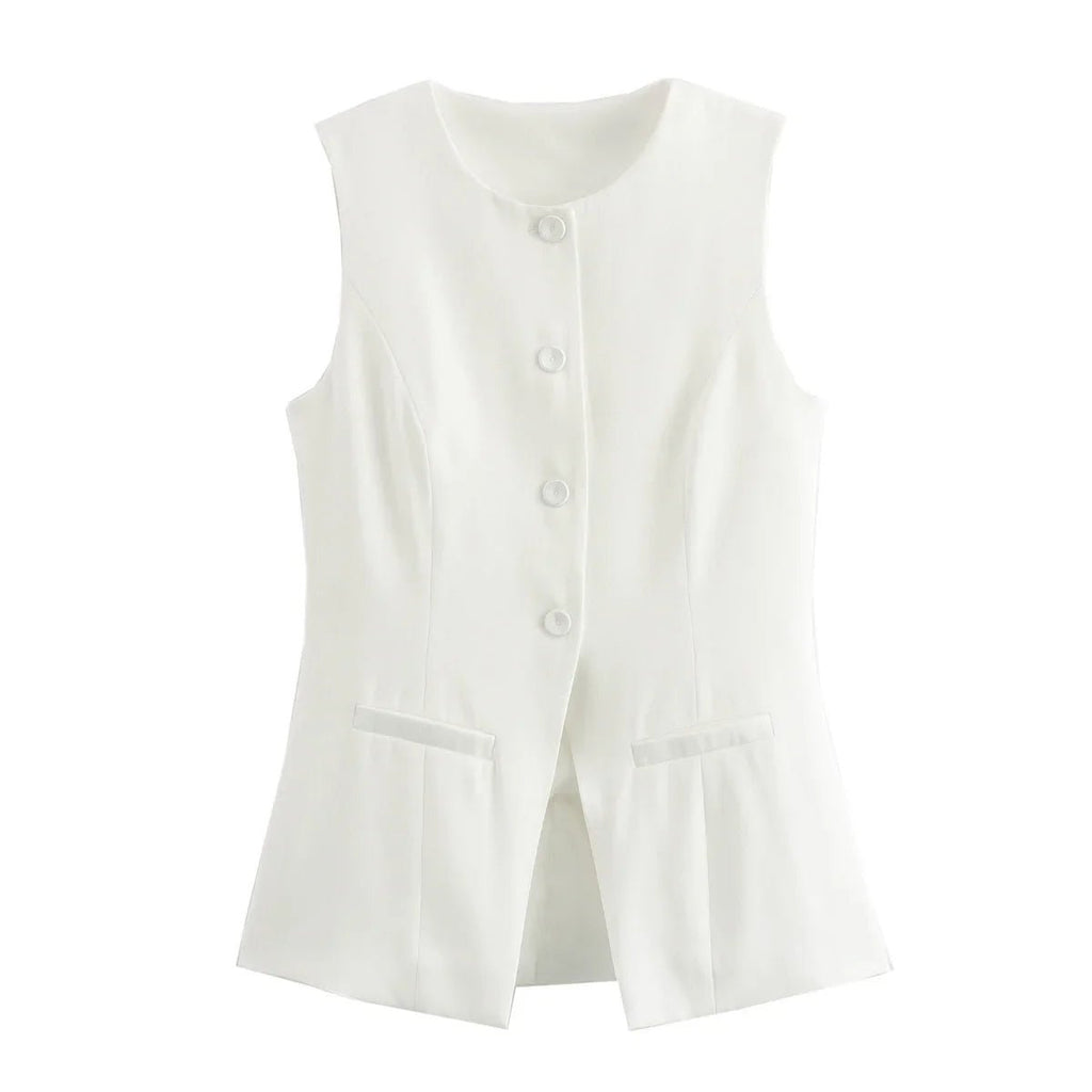 Button-Up Vest Top – Women's Summer Vest Top