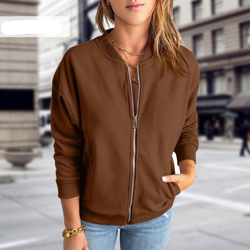 Lightweight Bomber Jacket with Zip & Pockets – Transitional Jacket