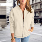 Lightweight Bomber Jacket with Zip & Pockets – Transitional Jacket