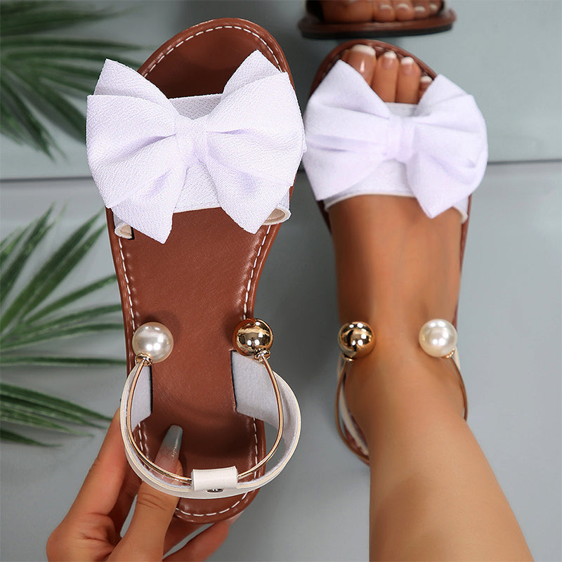 Pearl Ankle-Strap Sandals - Elegant Summer Shoes