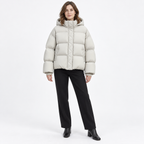Women's Hooded Puffer Winter Jacket – Oversized Down-Filled Short Style