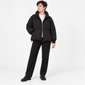 Women's Padded Puffer Jacket – High-Collar Zip-Pocket Relaxed Style
