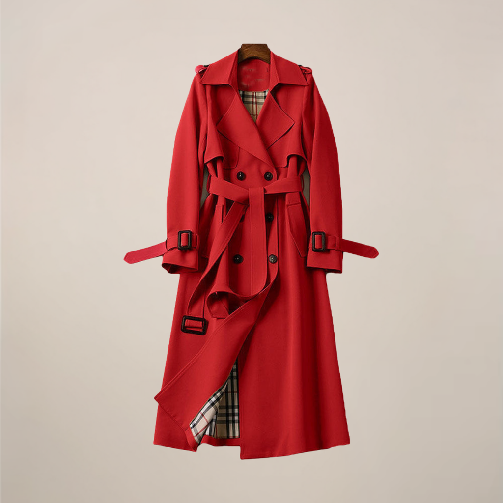 Structured Double Breasted Trench – Belted All Season Coat