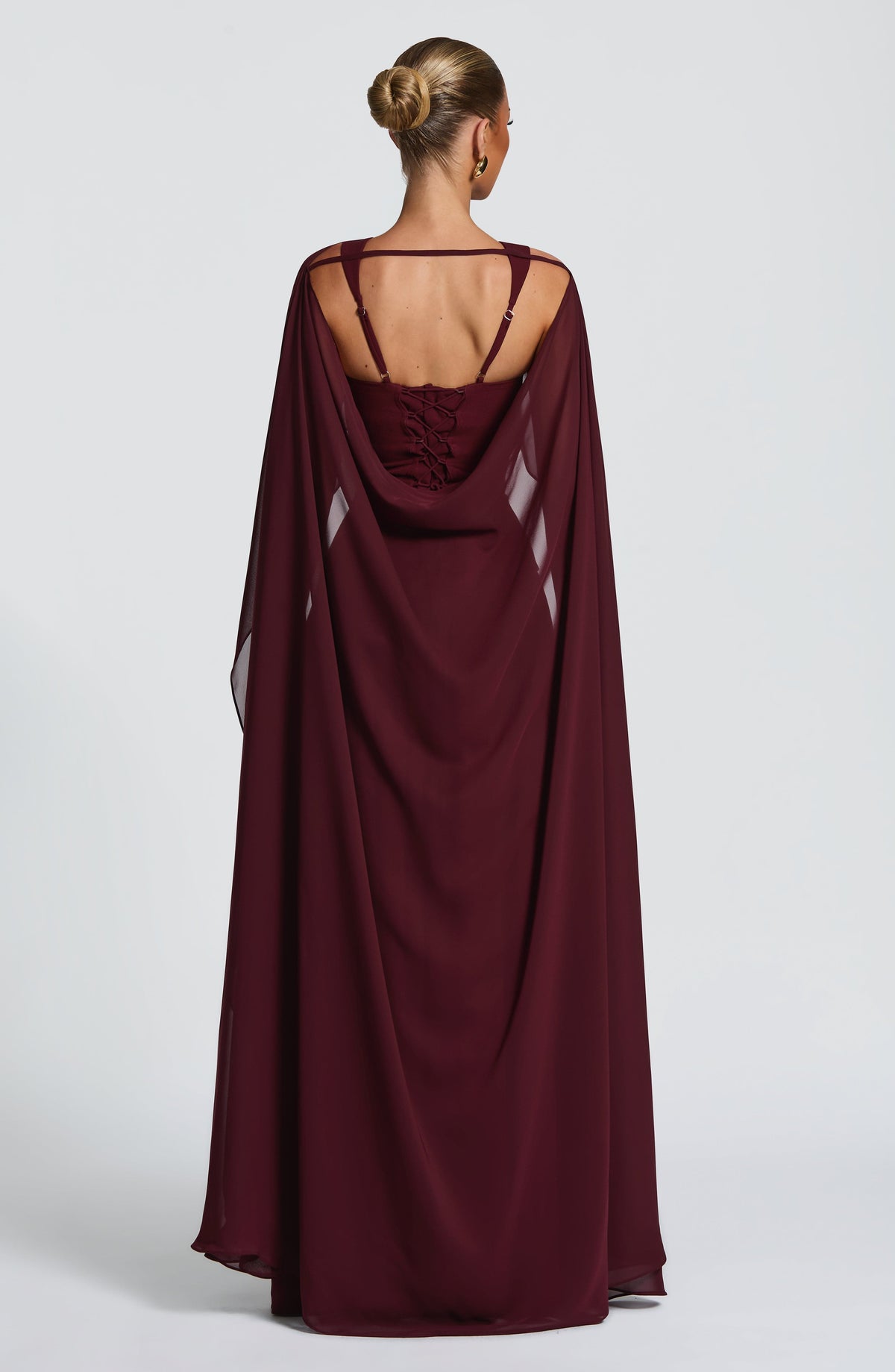 Red High-Shine Maxi Dress – Bold Cherry Lacquer Evening Gown | Meave & Ivy