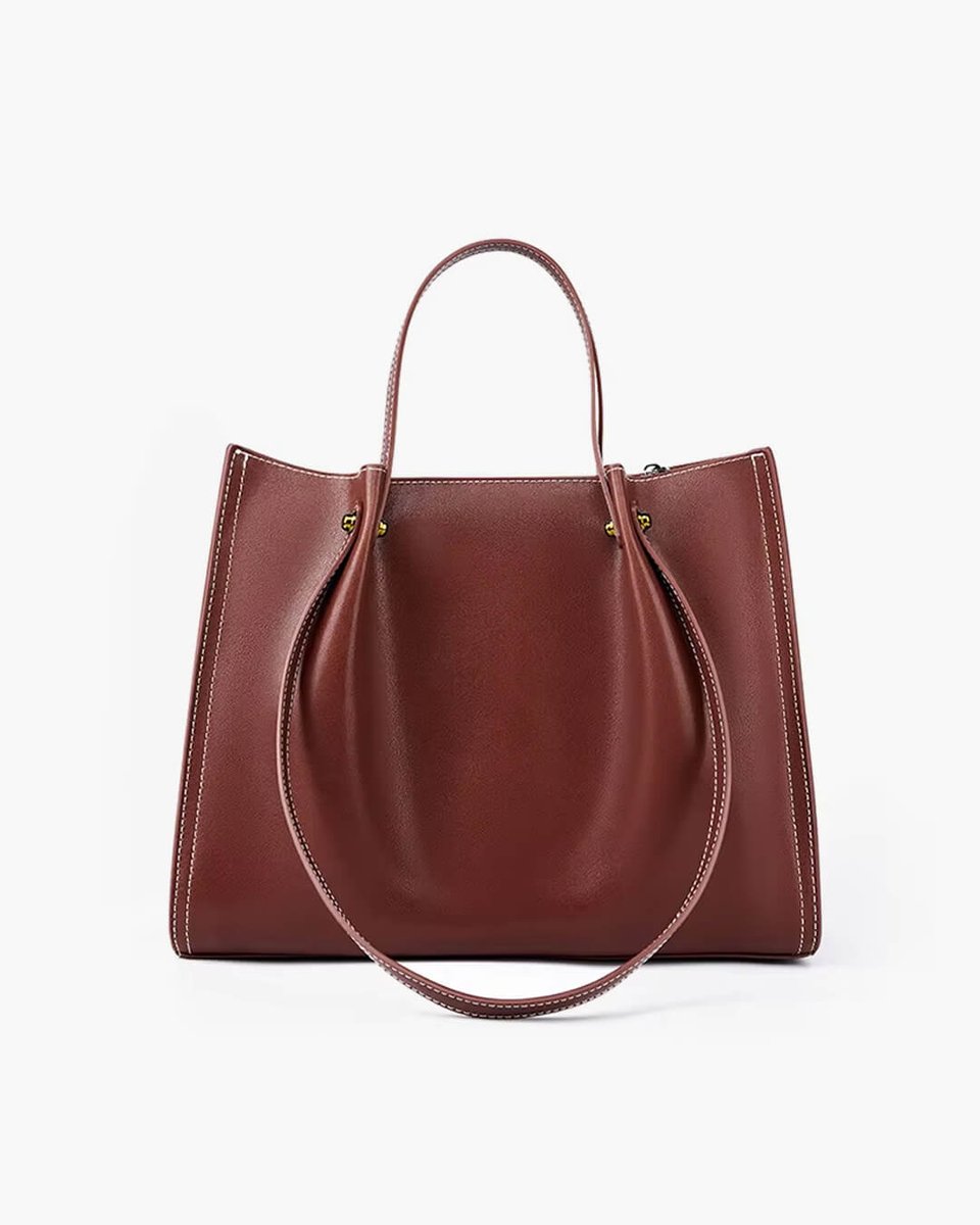 Women's Large Structured Vegan Leather Tote Bag