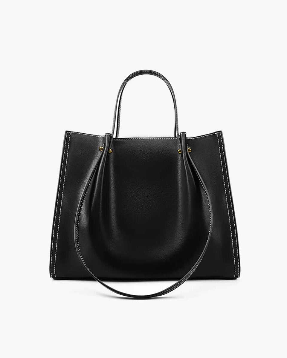 Women's Large Structured Vegan Leather Tote Bag