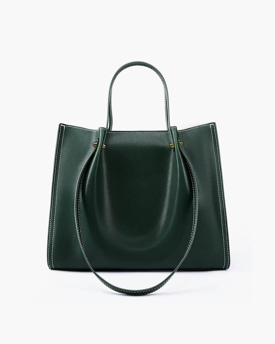 Women's Large Structured Vegan Leather Tote Bag