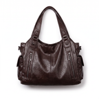 Slouchy Vegan Leather Shoulder Bag with Detachable Strap