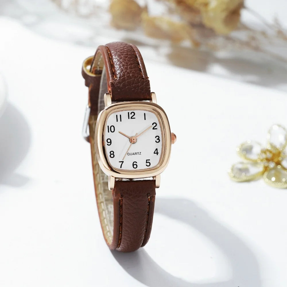 Women's Watch with Genuine Leather Strap – Waterproof Fashion Watch