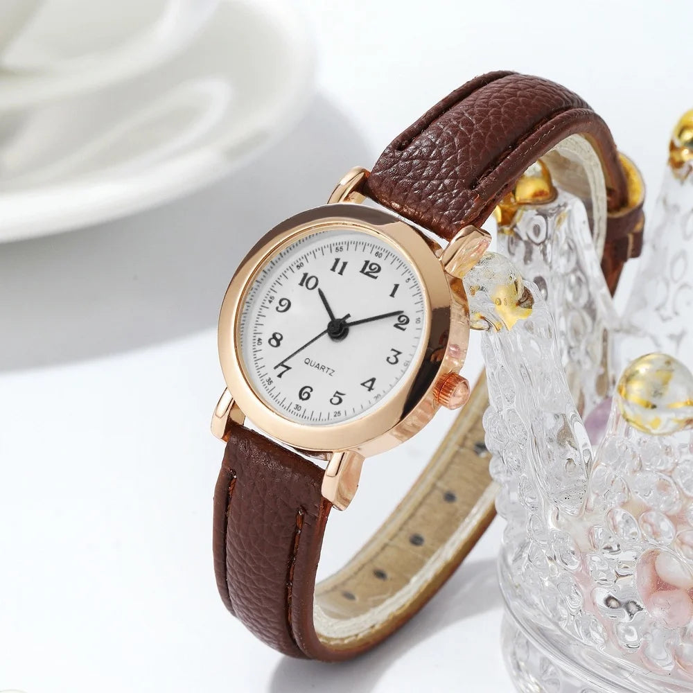 Women's Watch with Genuine Leather Strap – Waterproof Fashion Watch