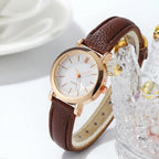 Women's Watch with Genuine Leather Strap – Waterproof Fashion Watch