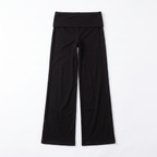 Foldover Waist Wide-Leg Trousers – Soft Pull-On Fit