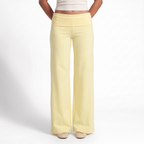 Foldover Waist Wide-Leg Trousers – Soft Pull-On Fit