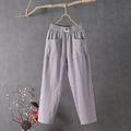 Linen Trousers with Elastic Waist – Relaxed Pull-On Trousers in 6 Colours