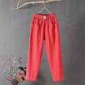 Linen Trousers with Elastic Waist – Relaxed Pull-On Trousers in 6 Colours