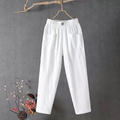 Linen Trousers with Elastic Waist – Relaxed Pull-On Trousers in 6 Colours