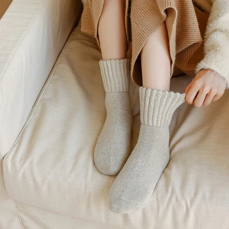 Thermal Fleece Lined Plush Socks – 5 Pair Mix Pack