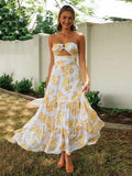White Floral Off-Shoulder Maxi Dress – Women's Summer Beach & Holiday Dress | Meave & Ivy