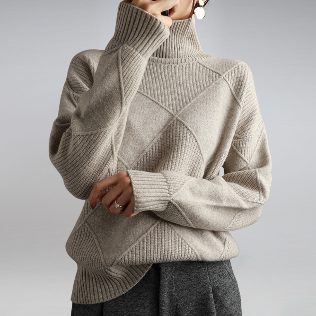 Women's Soft Knit Roll Neck Jumper