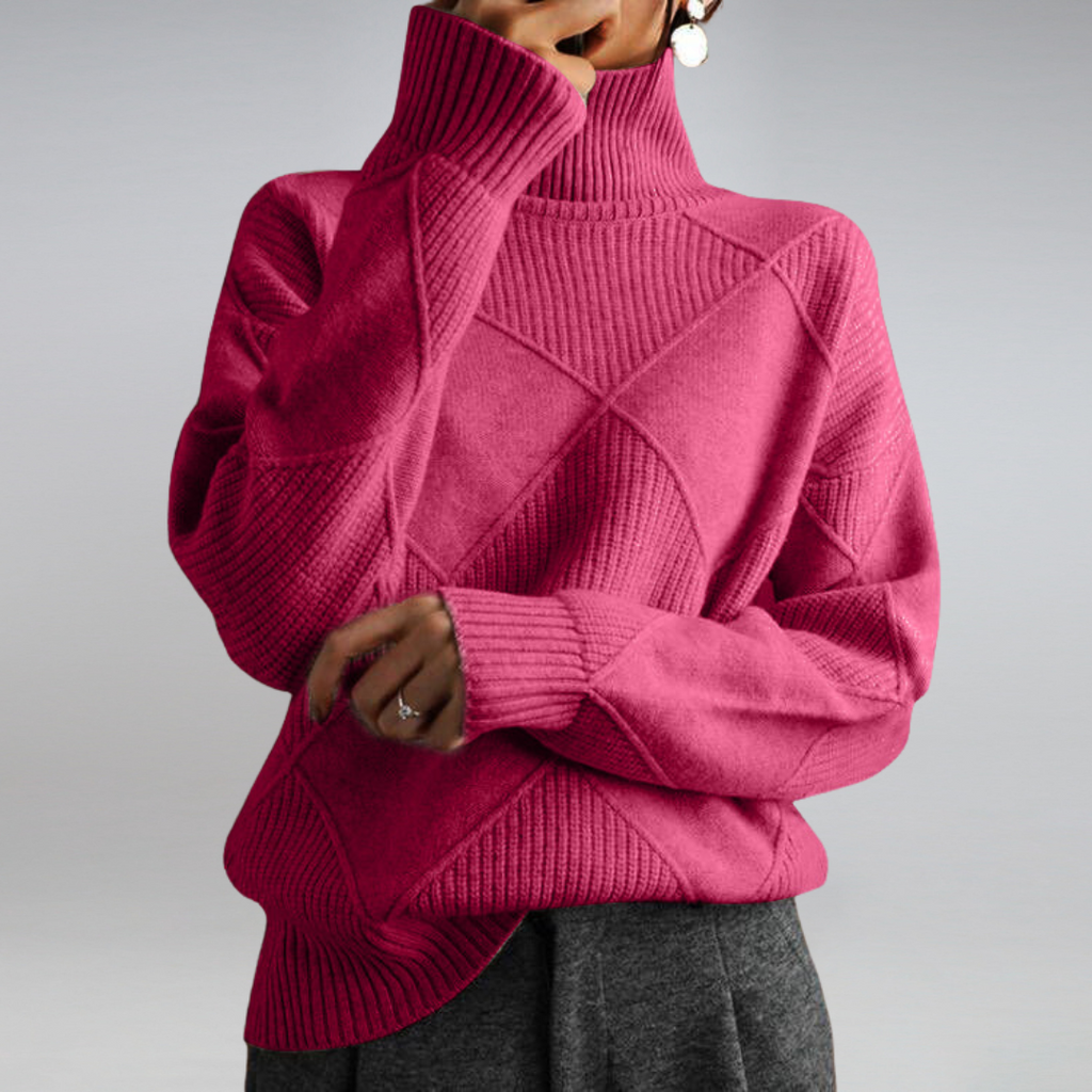Women's Soft Knit Roll Neck Jumper